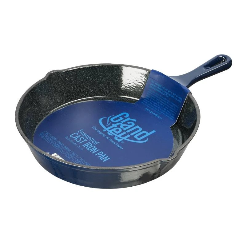 Geëmailleerde gietijzeren pan donker blauw 25 cm