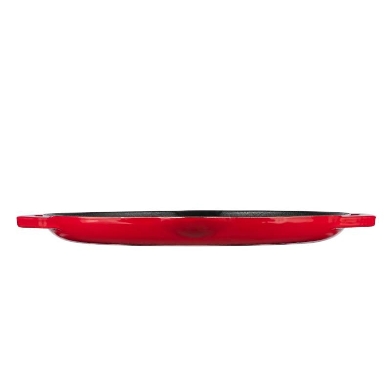Geëmailleerde gietijzeren grillpan rood