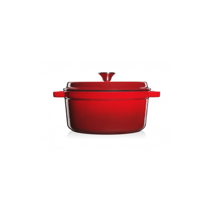 Geëmailleerde gietijzeren braadpan rood 4.7 liter Geëmailleerde gietijzeren braadpan rood 4.7 liter
