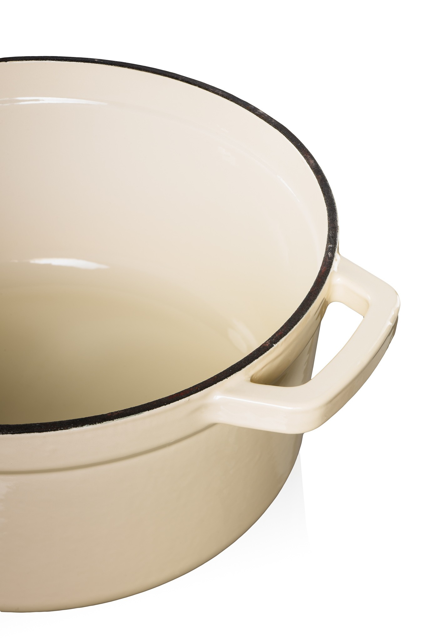 Geëmailleerde gietijzeren braadpan wit 3.5 liter Geëmailleerde gietijzeren braadpan wit 3.5 liter