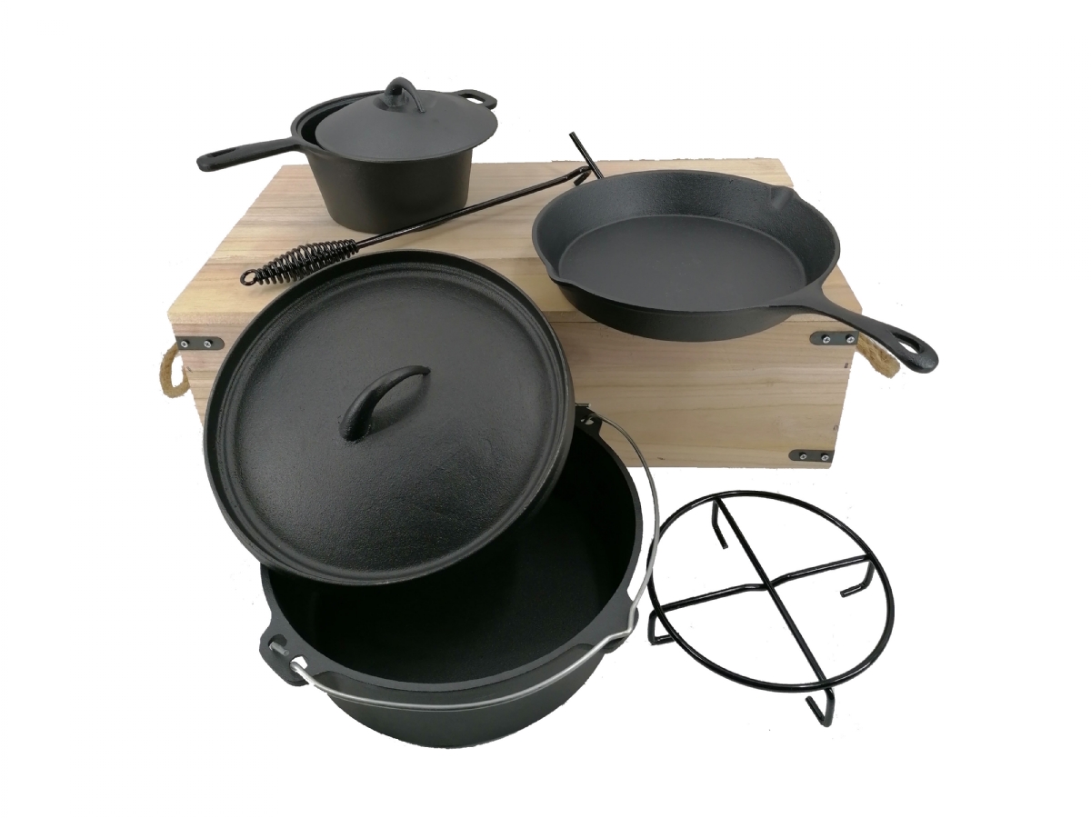 bq Dutch oven set cast iron 6-pcs.