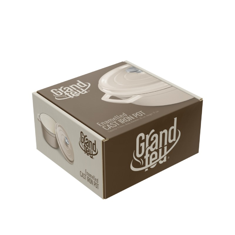 Geëmailleerde gietijzeren braadpan wit 4.7 liter Geëmailleerde gietijzeren braadpan wit 4.7 liter