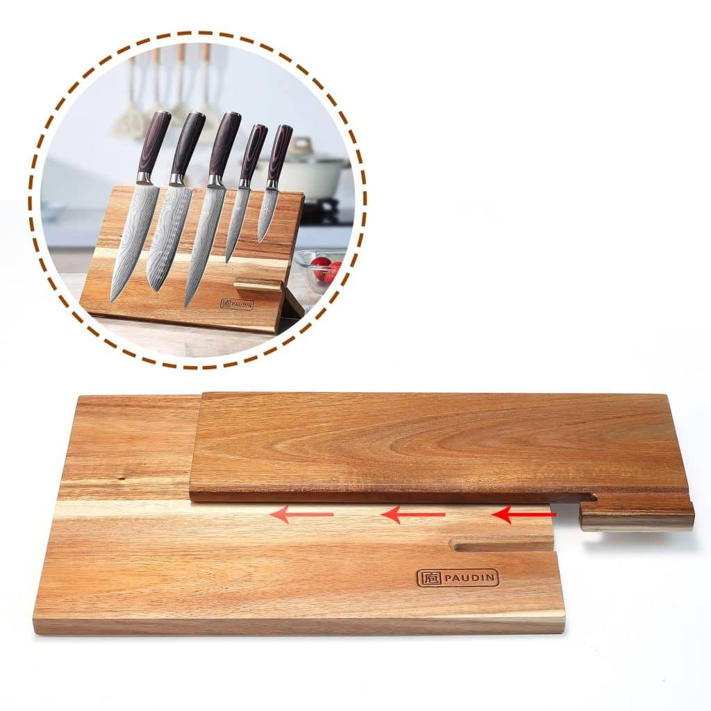 Magnetisch Messenblok van Acaciahout Paudin