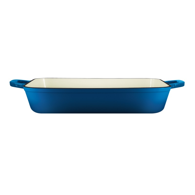 Geëmailleerde gietijzeren braadslede donker blauw 3.2 liter