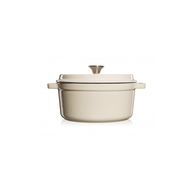 Geëmailleerde gietijzeren braadpan wit 4.7 liter Geëmailleerde gietijzeren braadpan wit 4.7 liter