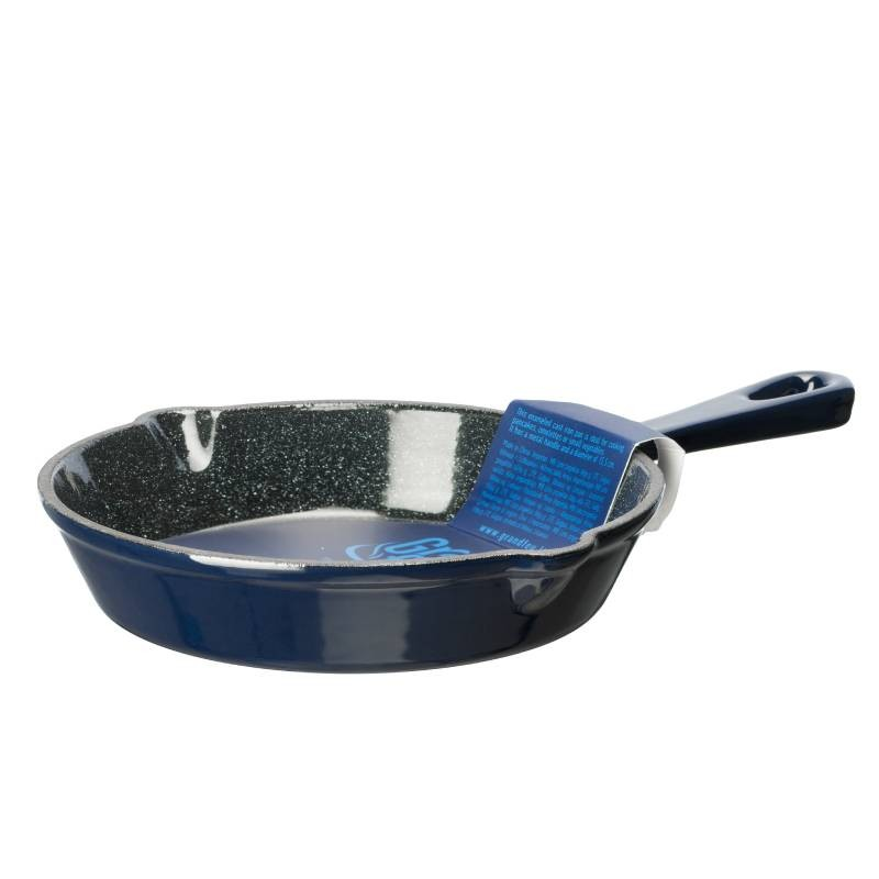 Geëmailleerde gietijzeren pan donker blauw 15,5 cm 