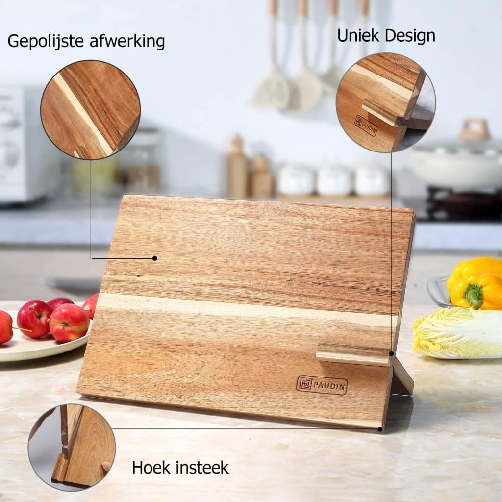 Magnetisch Messenblok van Acaciahout Paudin