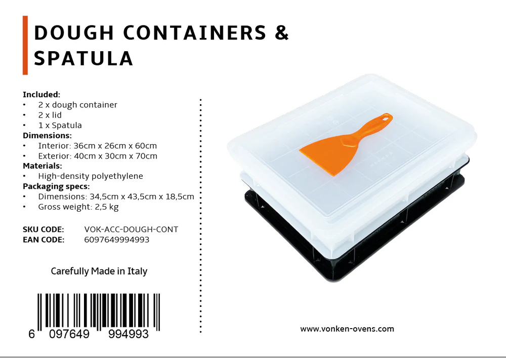 Dough Containers en spatula Dough Containers en spatula