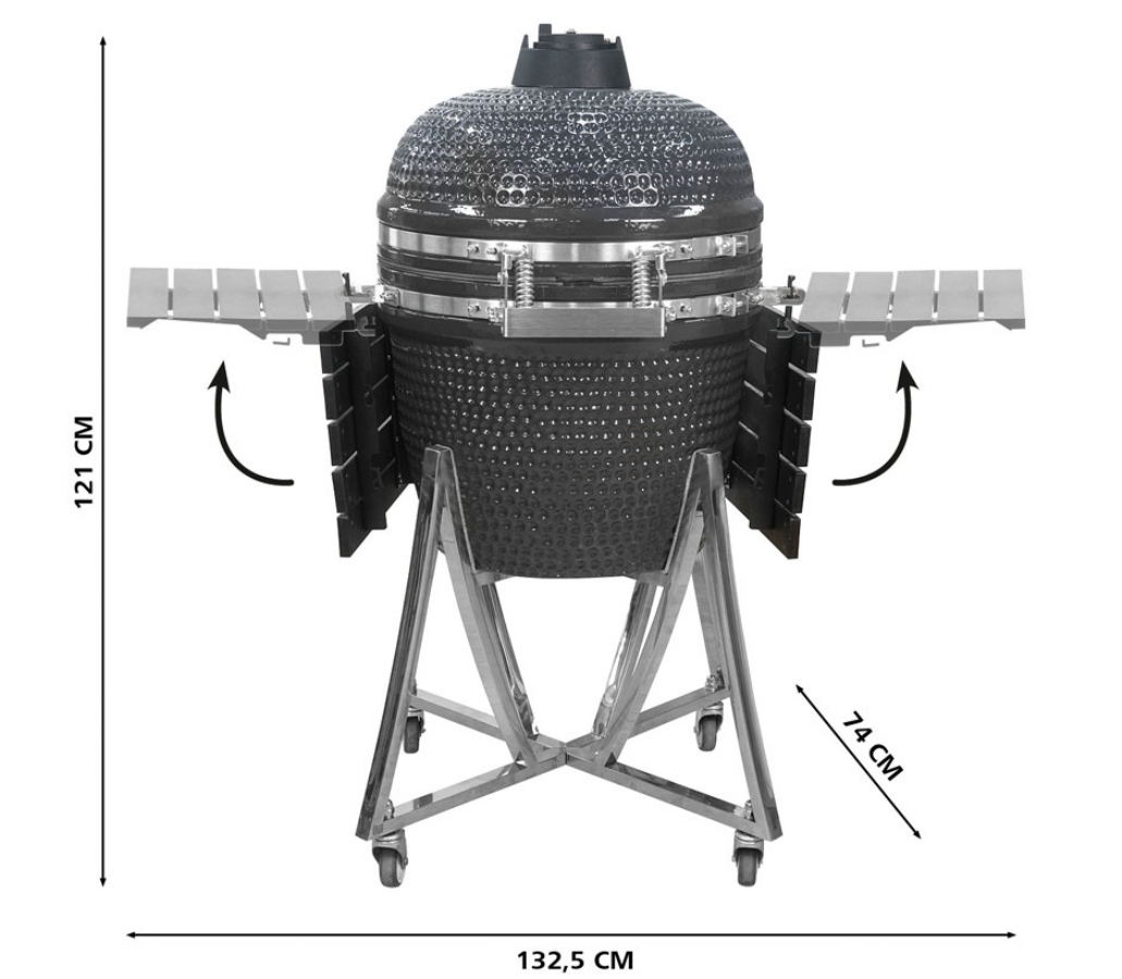 LM Kamado 22 inch incl trolley 