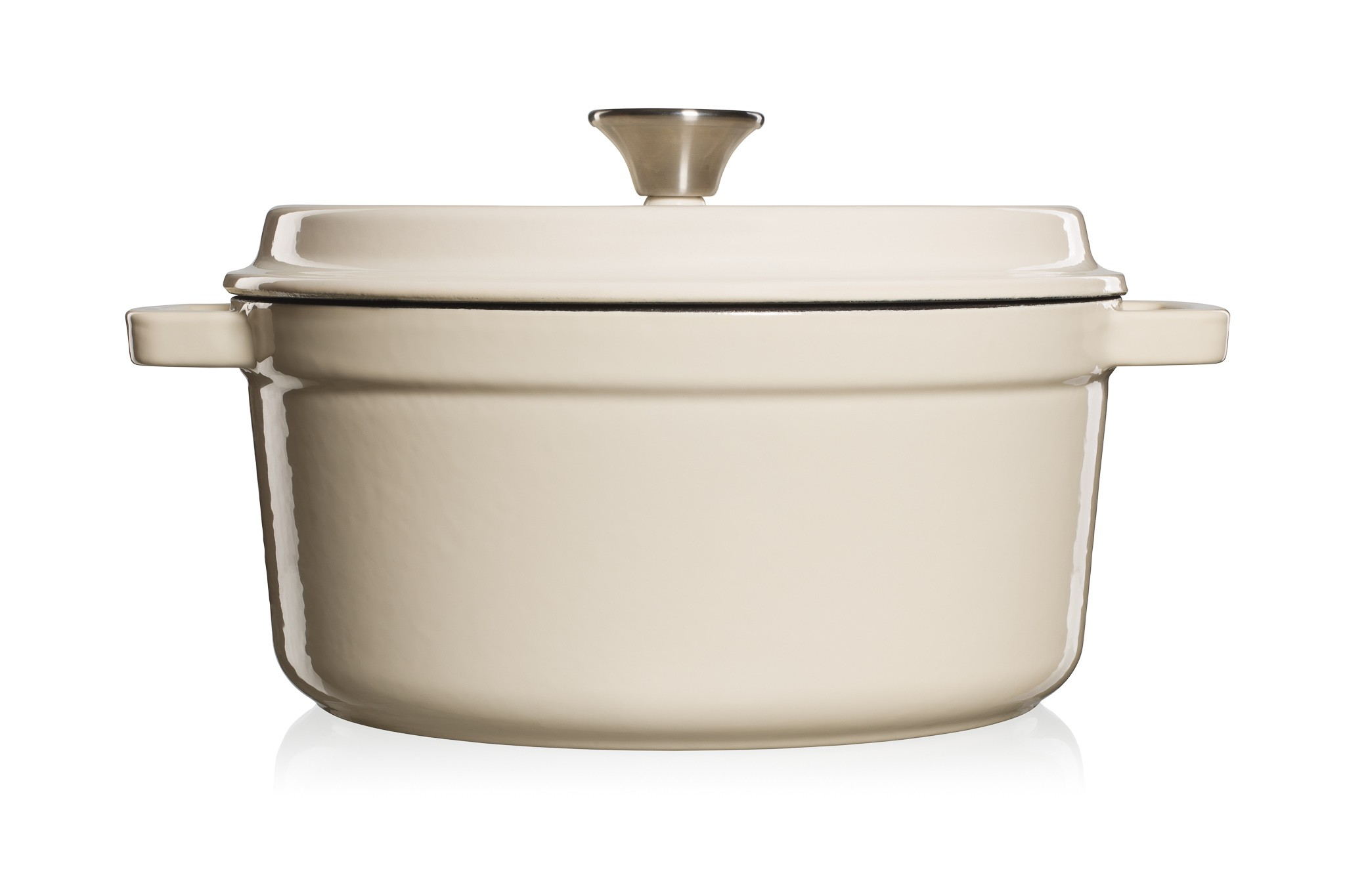 Geëmailleerde gietijzeren braadpan wit 3.5 liter Geëmailleerde gietijzeren braadpan wit 3.5 liter