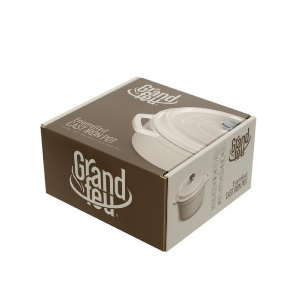 Geëmailleerde gietijzeren braadpan wit 4.7 liter Geëmailleerde gietijzeren braadpan wit 4.7 liter