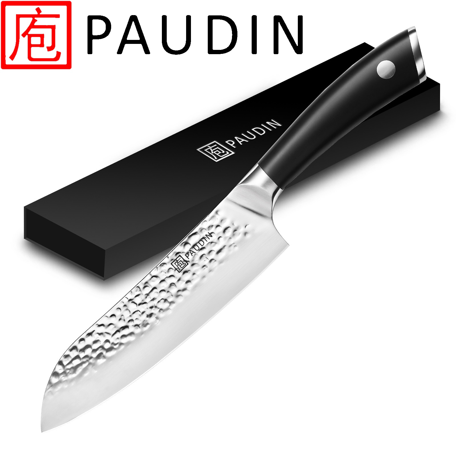 Hammered Premium Santoku mes