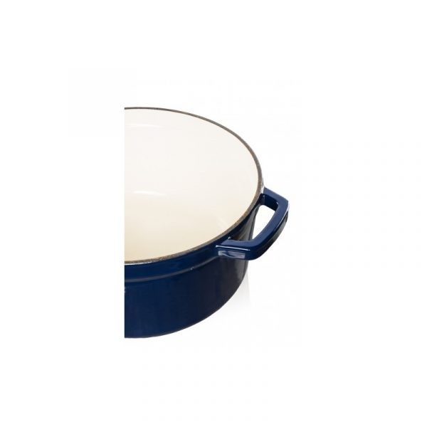 Geëmailleerde gietijzeren braadpan donker blauw 4.7 liter Geëmailleerde gietijzeren braadpan donker blauw 4.7 liter