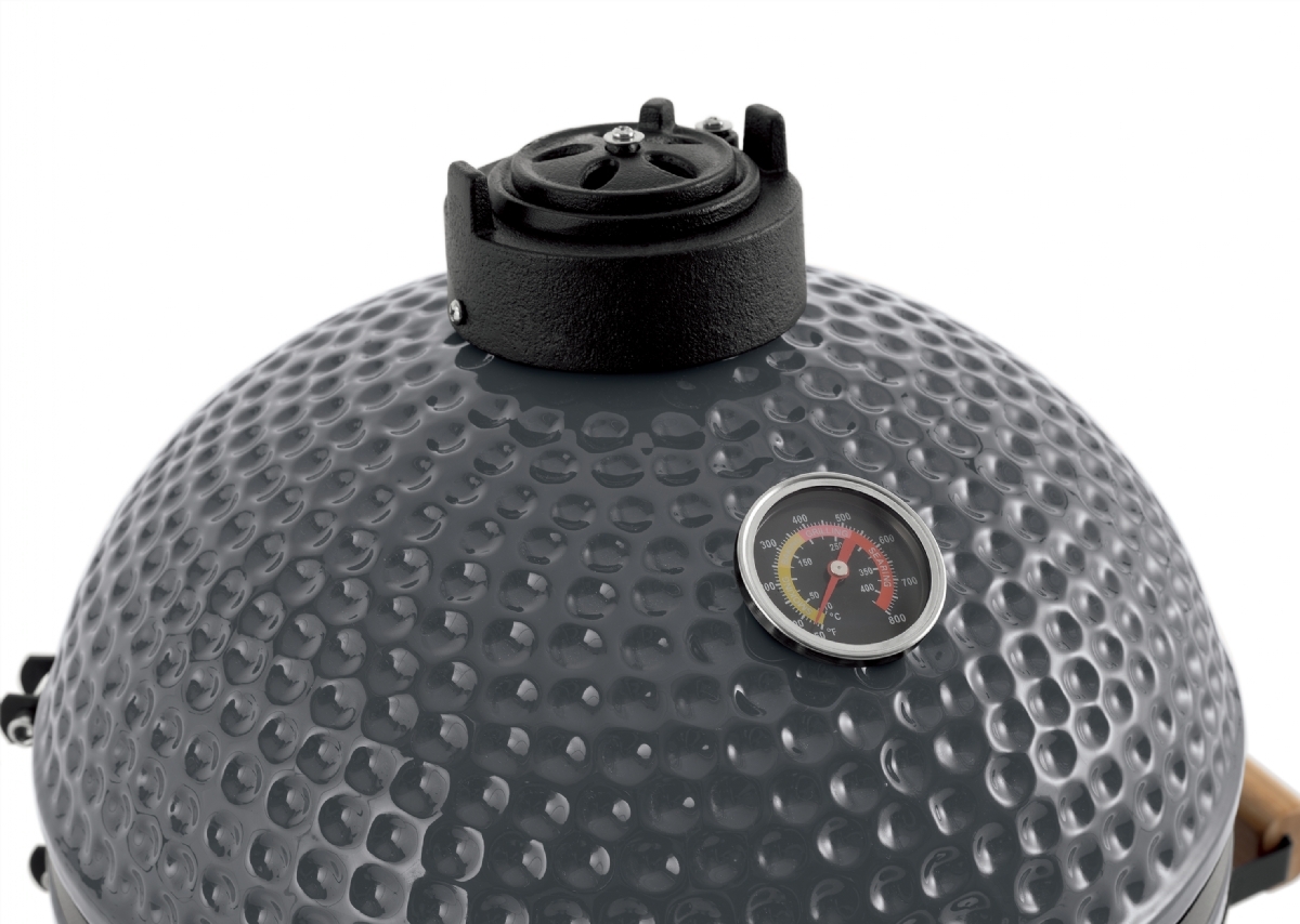 LM Kamado 16 inch opzet model grijs voor 4-6 personen