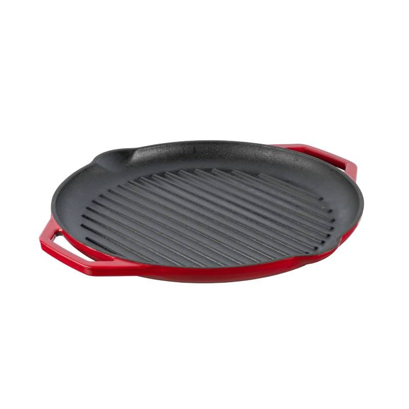 Geëmailleerde gietijzeren grillpan rood